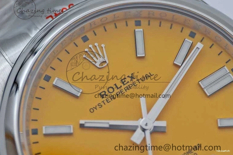 SS Bracelet Oyster 124300 EWF 1:1 41mm 904L Steel Yellow Perpetual Dial Best on A2824 Edition 0314